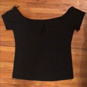 Black off the shoulder top